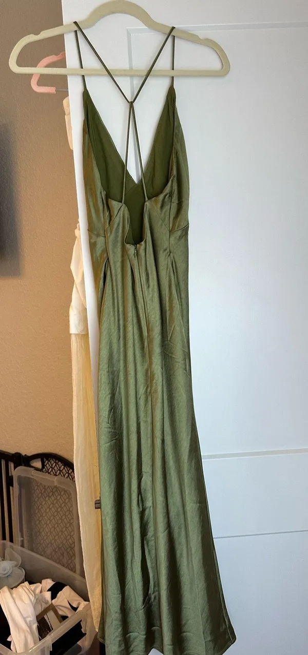 White fox green midi dress - Image 2