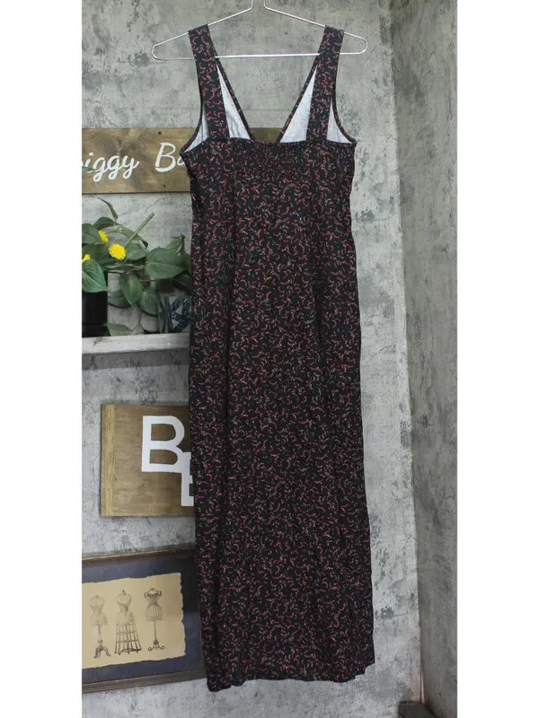 NEW Universal Thread Womens Maxi A-Line Woven Dress 94762466 Black Multi S - Image 3