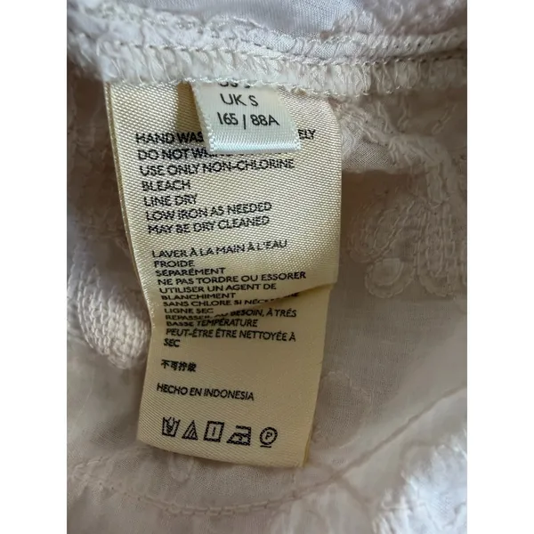 Anthropologie Pilcro Tavi Embroidered Button Down Blouse Bisque Women's Small‎ - Image 12