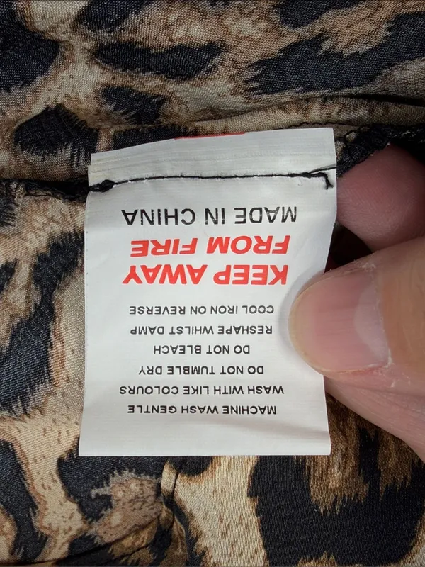 Kiwi & Co. NWT Cheetah Charm Leopard Print Red Lace Trim Mini Slip Dress - Image 8