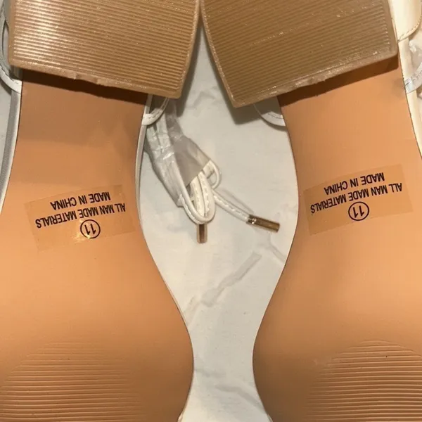 ASOS Lulu’s White Strappy Sandals (Size 11) - Image 4
