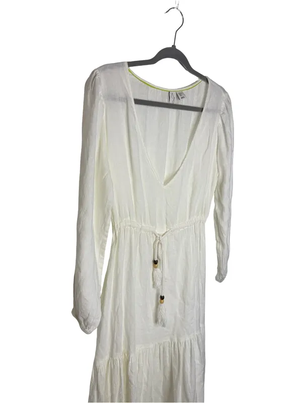 ✨Joie White Sheer Beach Cover Up Tassel Tie Midi Dress‎ Small Boho✨ - Image 3