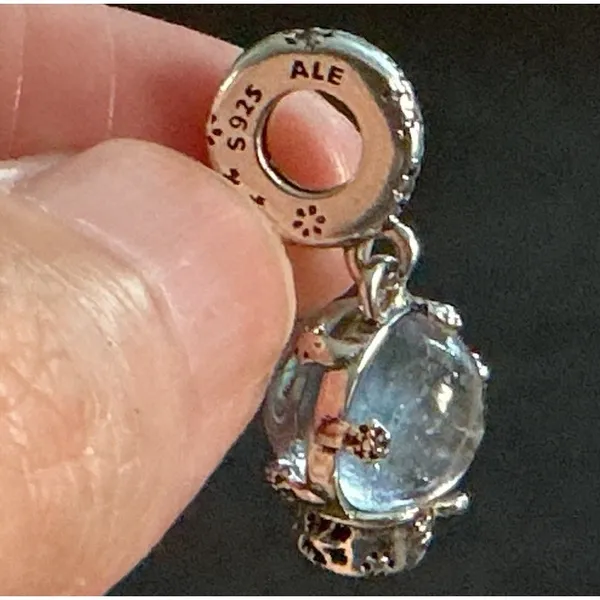 Pandora One in a Million Snowflake Snow Globe Dangle Charm 792369C01 S925 - Image 6