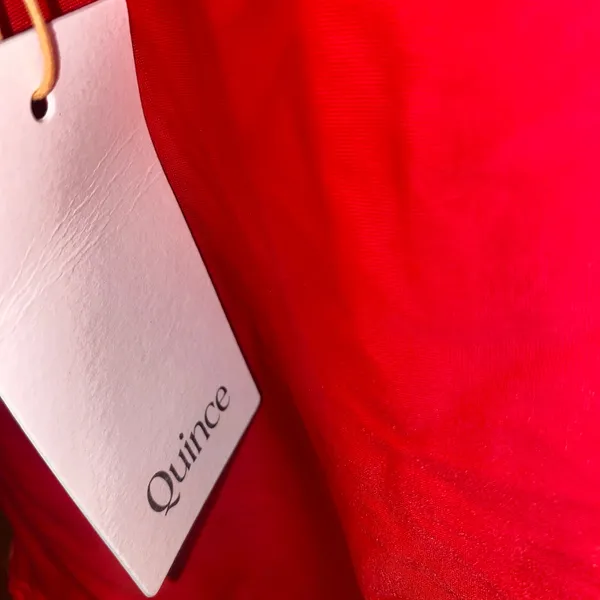 NWT Quince Cherry Red Italian Cami One-Piece Swimsuit Women's Size Large - Image 8