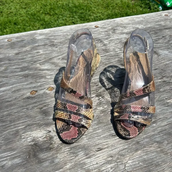 Naturalizer Leather‎ Heeled Sandals Snakeskin 7.5 - Image 5
