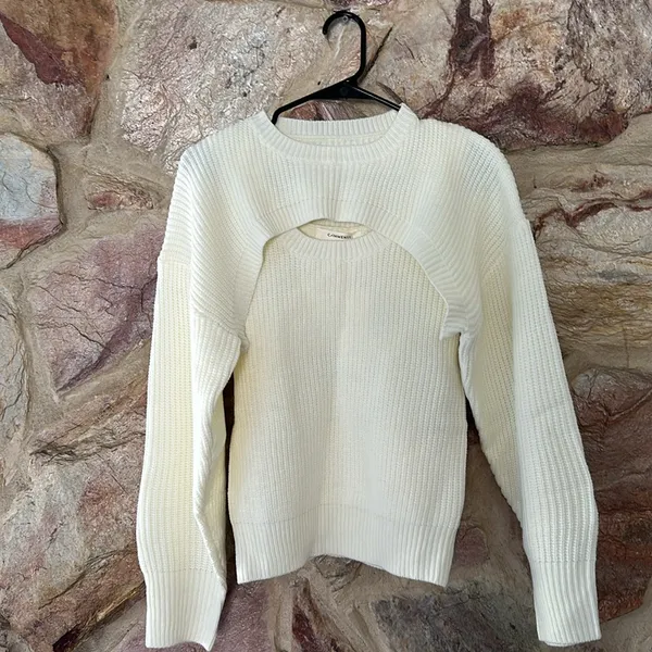 Commense Utility Two Piece Bolero Sweater size small White - Image 2