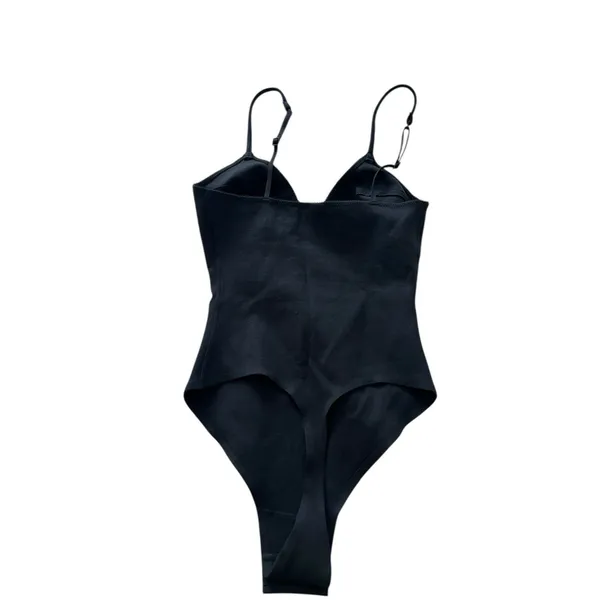 Skims Cotton Shapewear Thong Bodysuit XXS Eclipse NWT sold out - Image 9