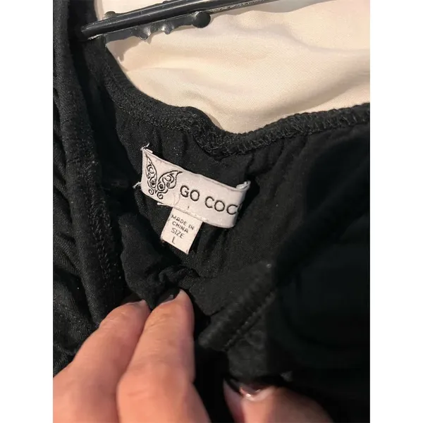Go Coco Women's Black Ruffle Maxi Dress Size L Party/Cocktail - Image 2