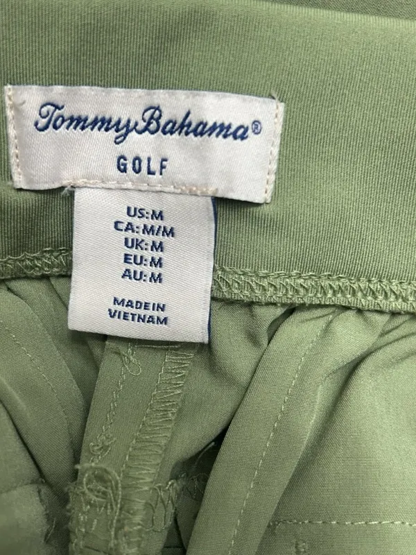 Tommy Bahama Golf Women’s Pants Medium Green Active Pull On Ankle Zip Athleisure - Image 3