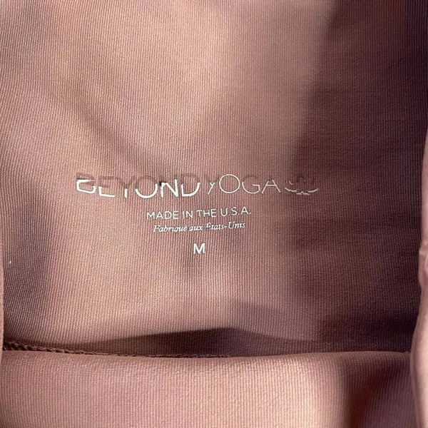 Beyond Yoga High Waisted Leggings Marble‎ Print Rose Gold Metallic Size M - Image 4