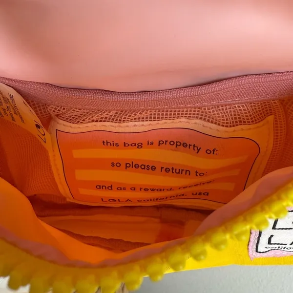 Lola California Sleek Hippie Waist Crossbody Fanny Pack Nylon Yellow Belt Bag - Image 6