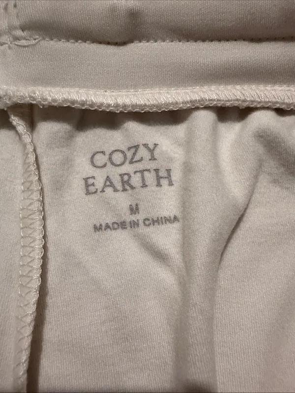 NWT Cozy Earth Bamboo Bermuda Lounge Shorts in Soft Cream Sz M - Image 2