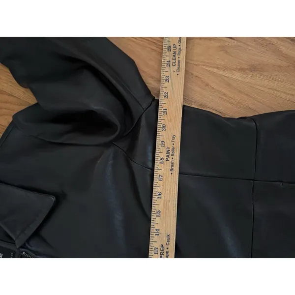 JLC NEW YORK LADIES Black Y2k‎ Soft LEATHER JACKET SIZE XL Minimalist - Image 5