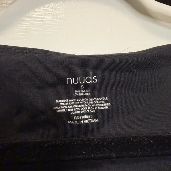 Nuuds Long Sleeve Square Neck‎ Bodysuit Black Size Small - Image 3