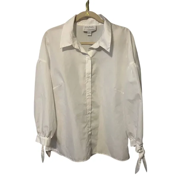 Mare Mare x Anthropologie White Blouse Sz. XL - Image 3