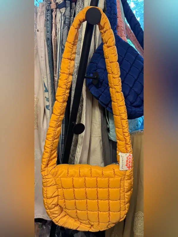 NWT Free People FP Movement Quilted Baby Carryall Sling Bag light papaya orange - Image 10