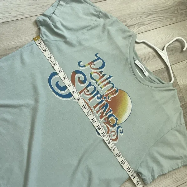 Daydreamer Cotton Tshirt palm springs graphic womens Blue (medium) oversized - Image 4