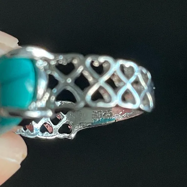 Turquoise stone S925 sterling silver ring size 7 - Image 7