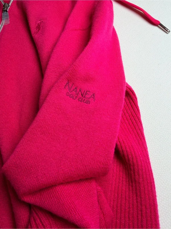 Polo Golf Ralph Lauren Women S Pink Cashmere Blend Full Zip Hooded Sweater - Image 6