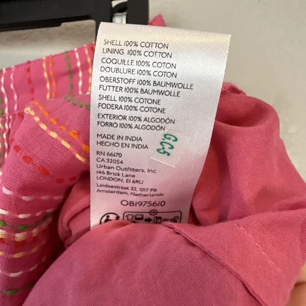 Urban Outfitters Kimchi Blue Bonnie Button Front‎ Mini Skirt Size S Pink Cotton - Image 6