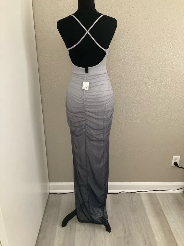 Ombré purple evening wedding guest dress - Image 3