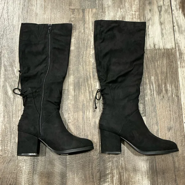 Lee JOURNEE Collection Leeds Black Knee High Boots Size 9 - Image 10