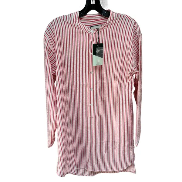Tuckernuck Strawberry Stripe Shirt Dress Bodie Mini Vacation Red Medium NEW - Image 2