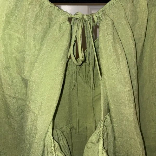 Princess Polly Green Tiered Dress - Image 4