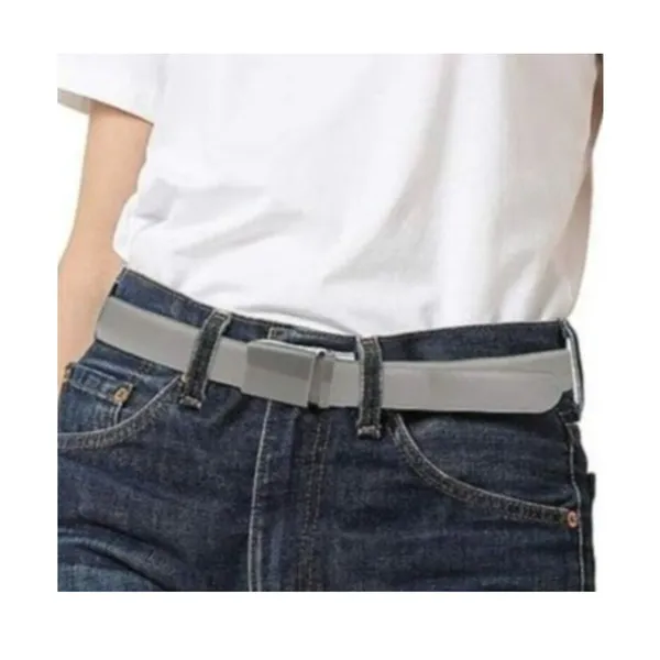 Falari Automatic Ratchet Belt Size Medium‎ Adjustable Buckle Gray Leather Strap - Image 2
