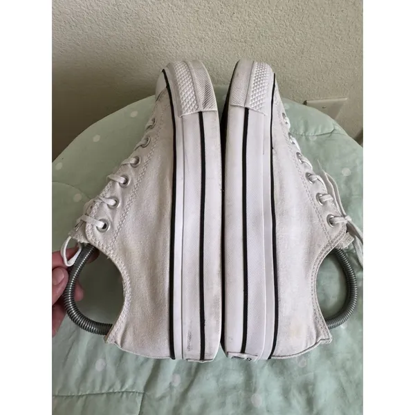 Converse All Star Low Top Lace-Up Sneakers White Womens size 9.5 - Image 7