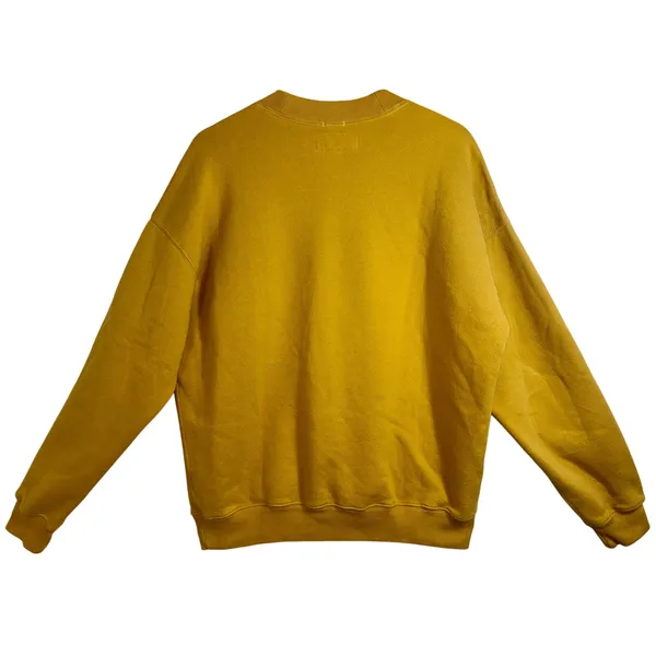 Abercrombie & Fitch Soft AF Fleece Yellow Oversized Crew Neck Sweatshirt Size M - Image 2