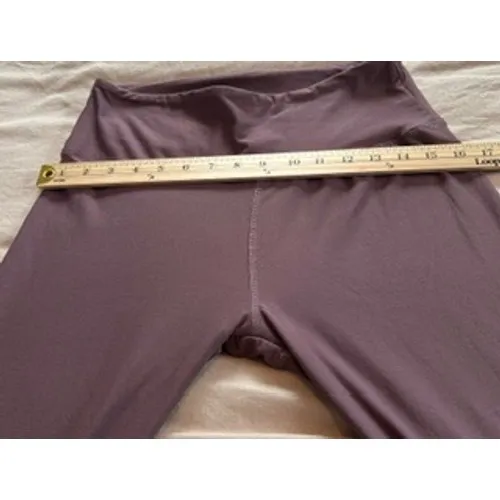 Balance Collection Womens Mauve Purple High Waisted Athletic Leggings Large - Image 3