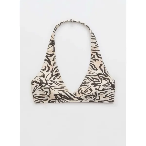 aerie Cream and Black Zebra Print Bikini Set - Image 7
