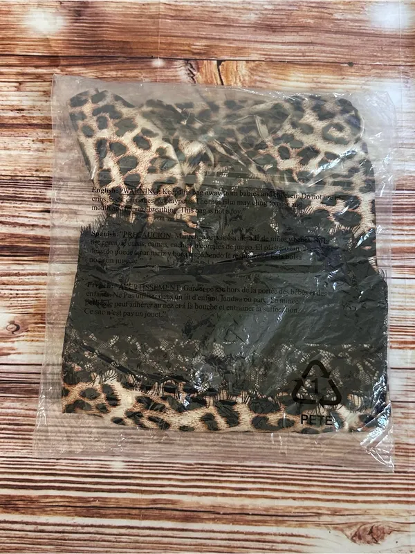 Pure Romance Wild At Heart Black Leopard Print 2 Pc Satin Cami & Short Set Sz XL - Image 3