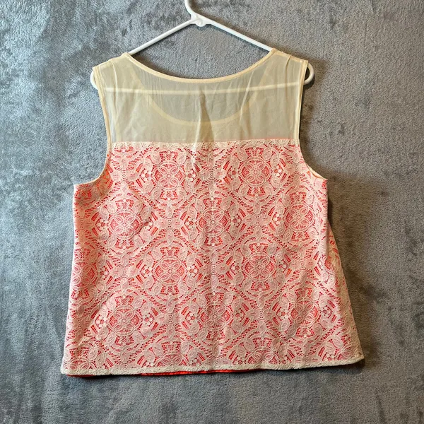 Marc Jacobs Silk Lace Tank Top Sleeveless Blouse Y2K Indie Soft Girl Layering LG - Image 3