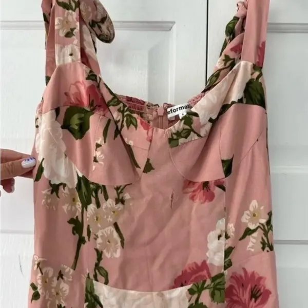 Reformation Nadira Floral Pink Maxi Dress - Image 8