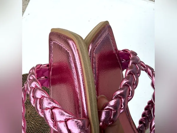 Dolce Vita Women’s Shoes Sandals Pink Metallic Slip On Flip Flop Size 9 - Image 5