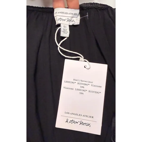 NWT & Other Stories Strappy Tassel Tie Maxi Dress Black sz. 2 - Image 6