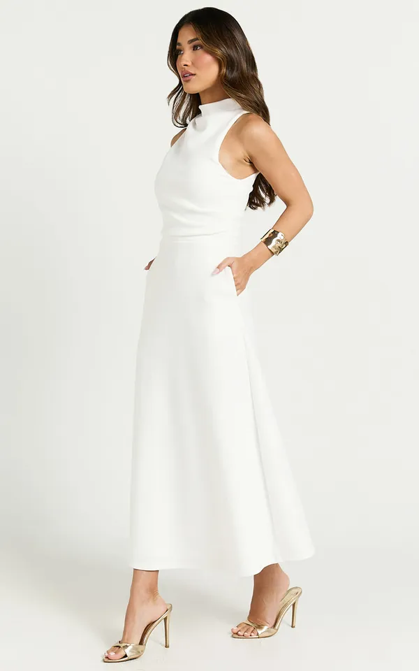 New Showpo Macy Midi Dress High Neck A Line Dress Size XS MSRP $129 - Image 3