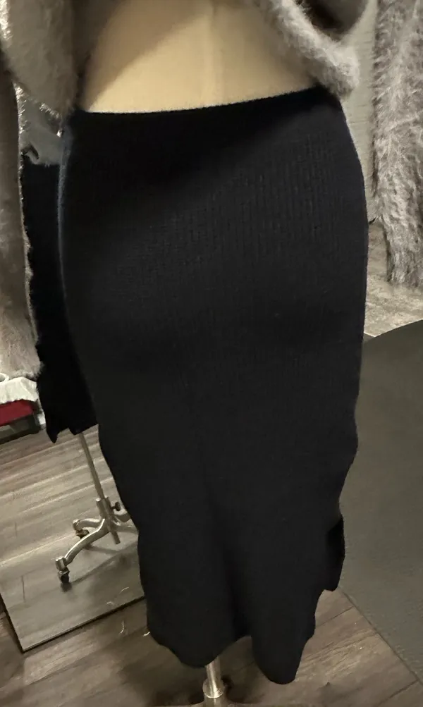 Black Princess Polly Skirt Midi Slit - Image 2