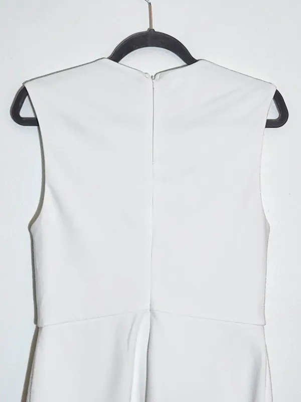 Lulus White Sleeveless Romper with Skort Styling Size Large Bridal Romper - Image 4