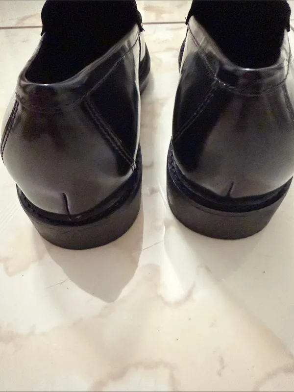 Rockport Black and White Patent Penny Loafers - Image 4