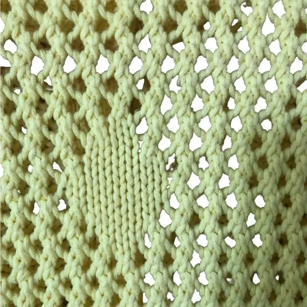 Vintage Authentic 60s 70s yellow cardigan Crochet Sweater Grandmacore Twee - Image 9