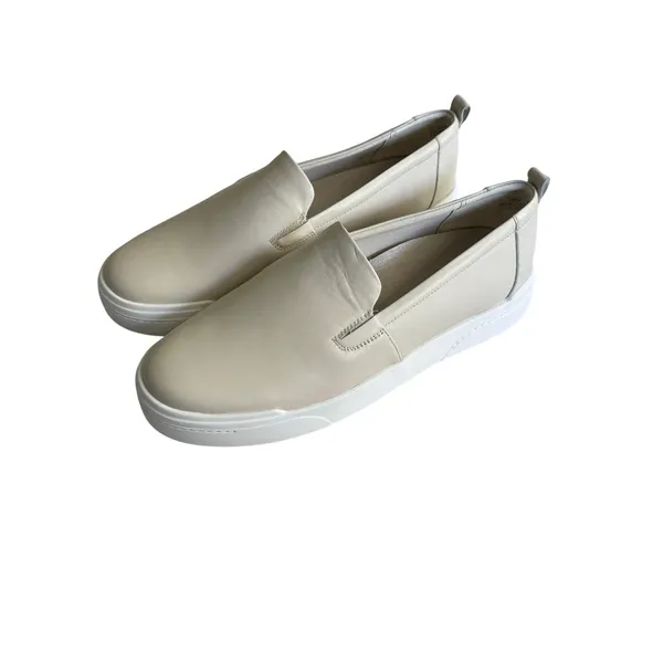 Vionic Carson Slip On Sneaker Womens 11 NWOT Cream Beige Leather Comfort Shoe - Image 3