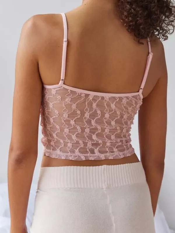 Urban Outfitters NWT Out From Under Lovella Sheer Lace Cami pink - Image 2