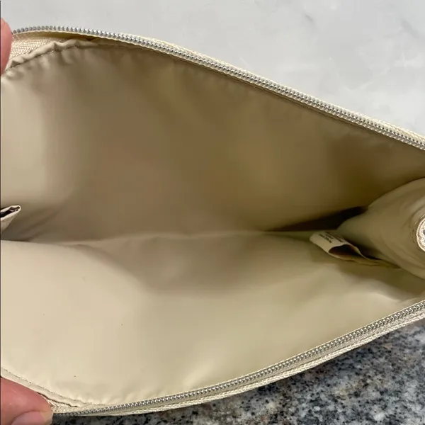 Christian Dior Cream Canvas Pouch - Image 3