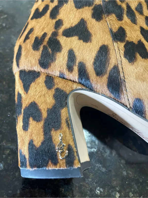 Sam Edelman Leopard-Print Ankle Booties in Brown and Black - Image 3