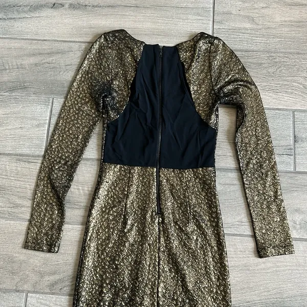 Alice and Olivia golden dress - Image 5