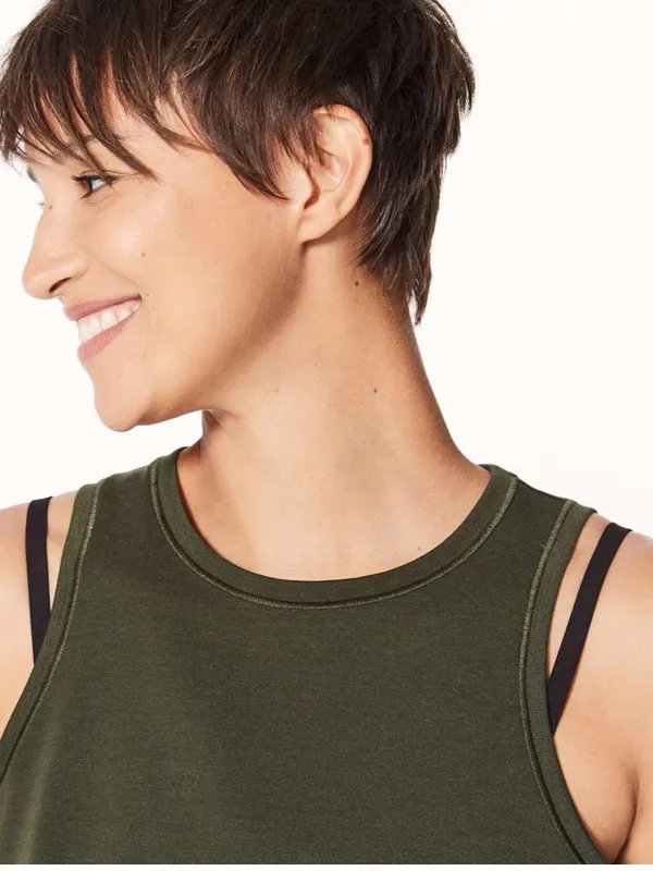 Lululemon Minimal Tank Dark Olive MEASUREMENTS - Image 3