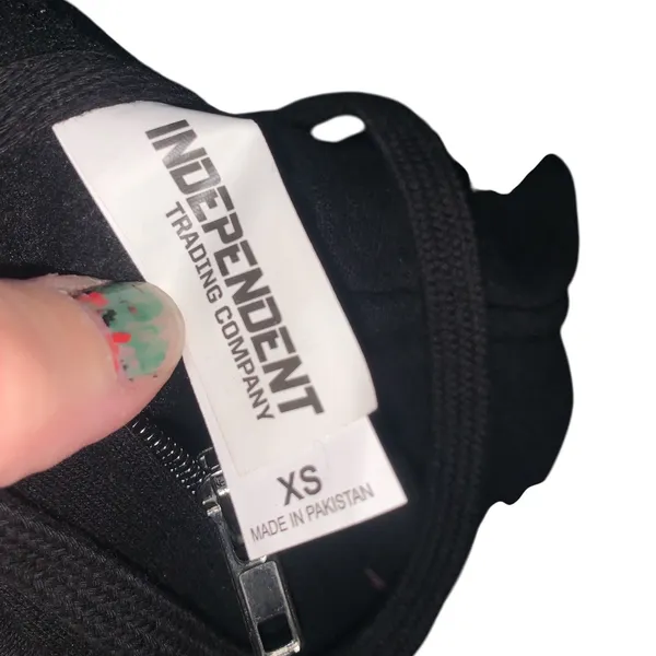 Independent Trading Company Swoop Motorsports Black Zip-Up Hoodie Sweatshirt Unisex XS - Image 7
